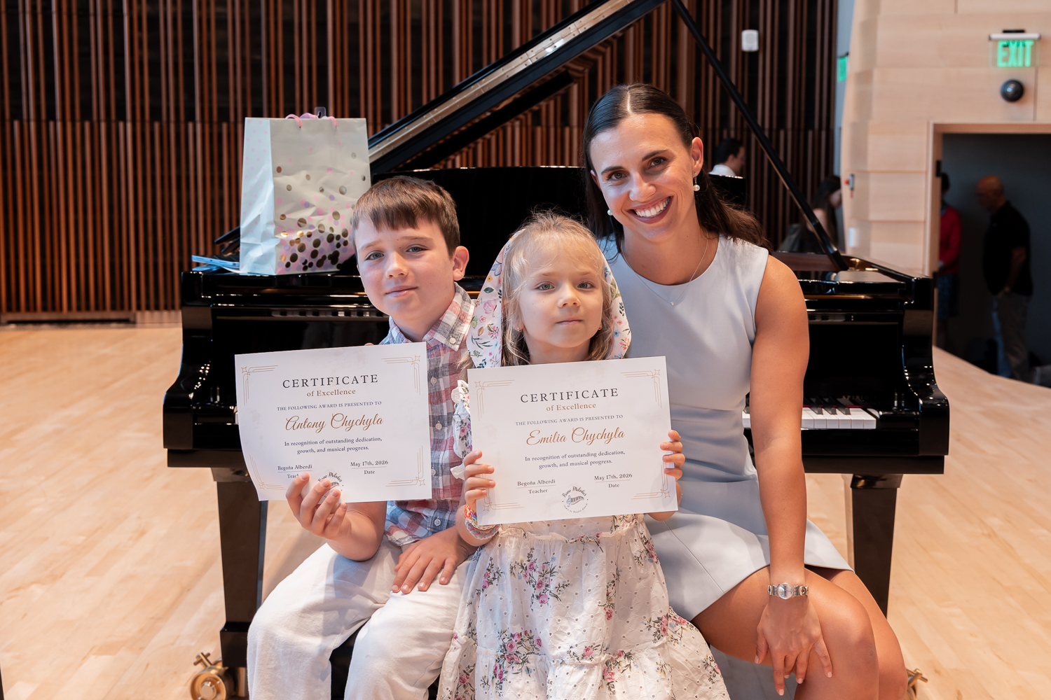 Student and Teacher at Recital