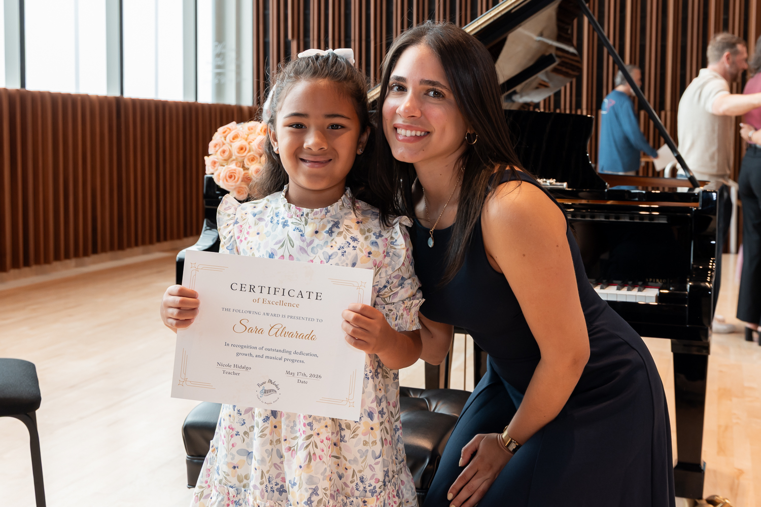 Nicole Teaching Piano