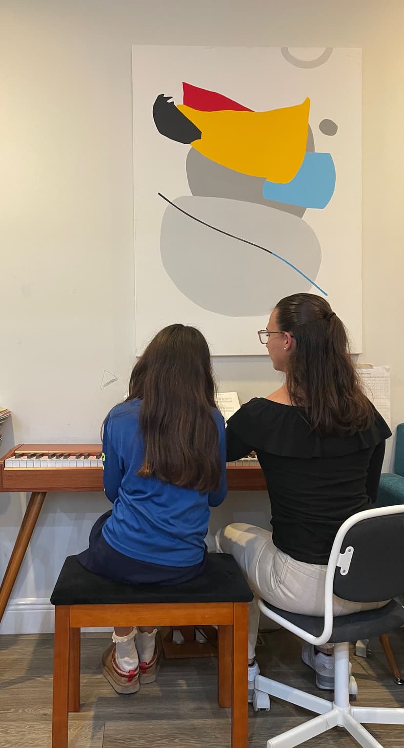 Begoña Teaching Piano