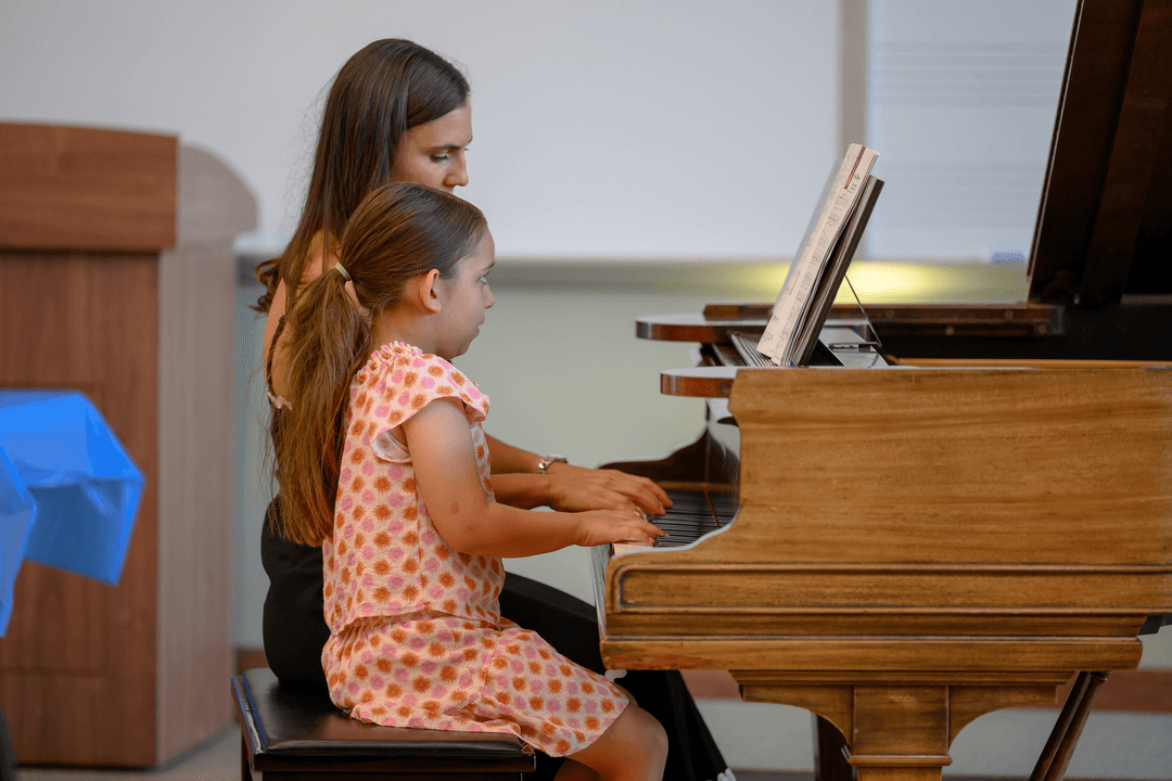 Begoña Teaching Piano